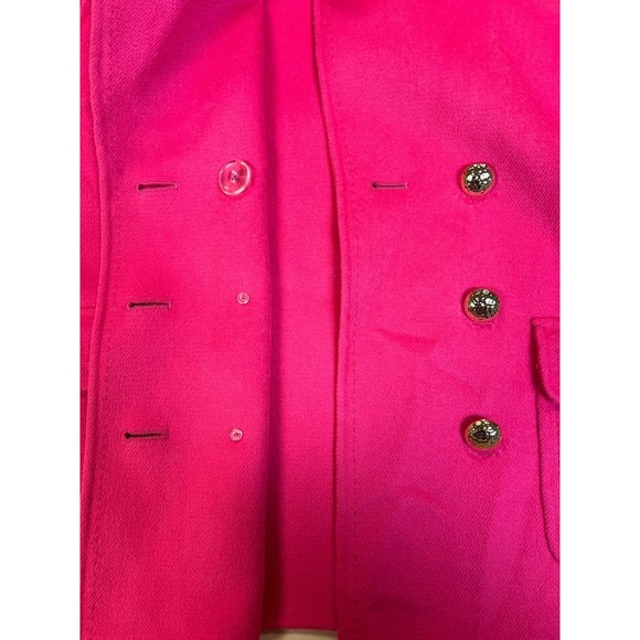 St. John Vintage Sewn By Hand Blazer Pink Angora Blend Double Breasted SZ 2 - Picture 9 of 16